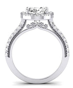 Florizel Oval Moissanite Engagement Ring whitegold