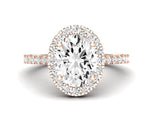 Florizel Oval Moissanite Engagement Ring rosegold