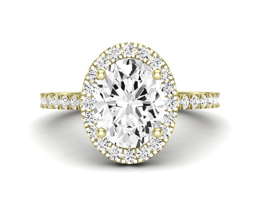 Florizel Oval Moissanite Engagement Ring yellowgold
