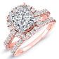 Florizel Princess Moissanite Bridal Set rosegold