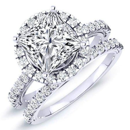 2.00 ct - Florizel - Princess Moissanite Bridal Set