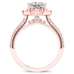 Florizel Princess Moissanite Engagement Ring rosegold
