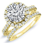 Florizel Round Moissanite Bridal Set yellowgold