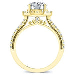 Florizel Round Moissanite Engagement Ring yellowgold