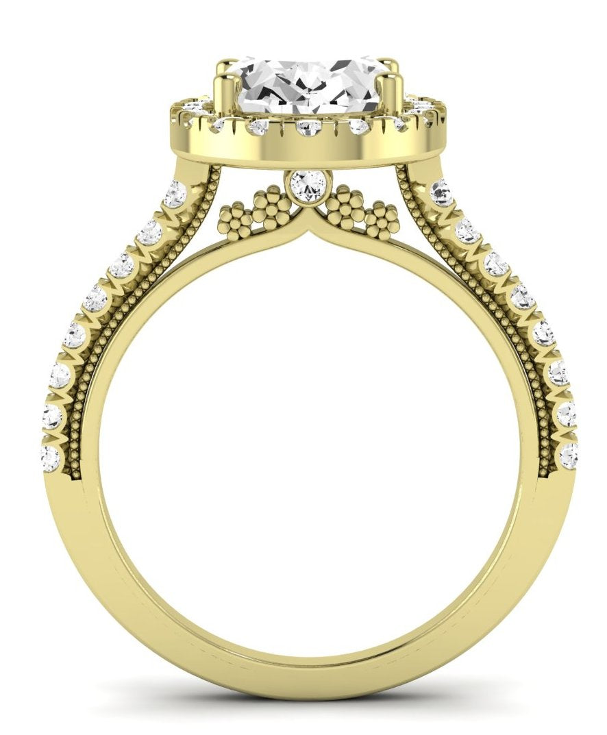 Florizel Oval Diamond Engagement Ring (Lab Grown Igi Cert) yellowgold