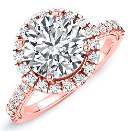 Florizel Round Diamond Engagement Ring (Lab Grown Igi Cert) rosegold