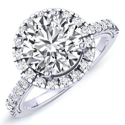 Florizel Round Diamond Engagement Ring (Lab Grown Igi Cert) whitegold