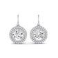 Forrest Princess Cut Diamond Halo Drop Earrings