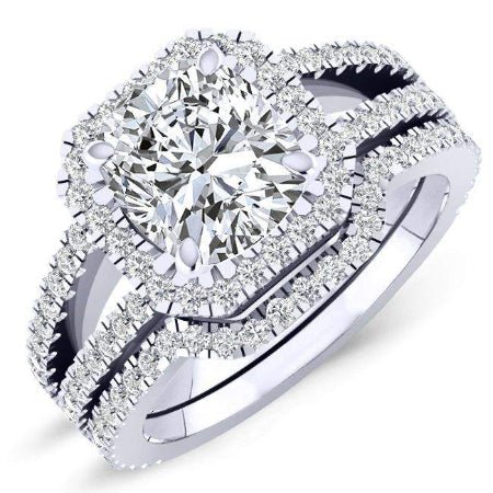 1.00 ct - Freesia - Cushion Lab Diamond Bridal Set (IGI Certified)