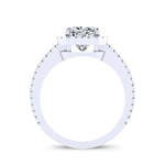 Freesia Cushion Moissanite Bridal Set whitegold