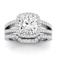 Freesia - Cushion Moissanite Bridal Set