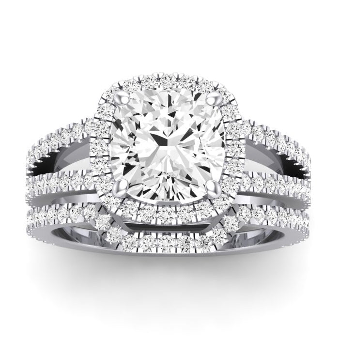 3.00 ct - Freesia - Cushion Moissanite Bridal Set