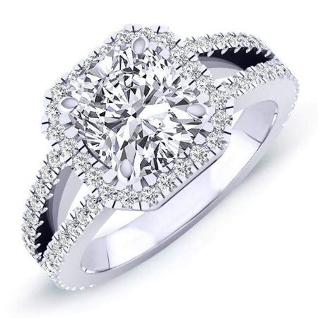 3.00 ct - Freesia - Cushion Moissanite Engagement Ring