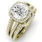 Freesia Diamond Matching Band Only (does Not Include Engagement Ring) For Ring With Cushion Center yellowgold