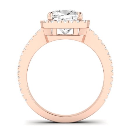 Freesia Diamond Matching Band Only (does Not Include Engagement Ring) For Ring With Cushion Center rosegold