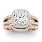 Freesia Diamond Matching Band Only (does Not Include Engagement Ring) For Ring With Cushion Center rosegold