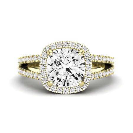 Freesia Diamond Matching Band Only (does Not Include Engagement Ring) For Ring With Cushion Center yellowgold