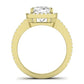 Freesia Diamond Matching Band Only (does Not Include Engagement Ring) For Ring With Cushion Center yellowgold