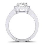 Freesia Diamond Matching Band Only (does Not Include Engagement Ring) For Ring With Oval Center whitegold