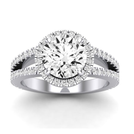 Freesia Diamond Matching Band Only (does Not Include Engagement Ring) For Ring With Round Center whitegold