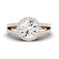 Freesia Diamond Matching Band Only (does Not Include Engagement Ring) For Ring With Round Center rosegold