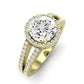 Freesia Diamond Matching Band Only (does Not Include Engagement Ring) For Ring With Round Center yellowgold