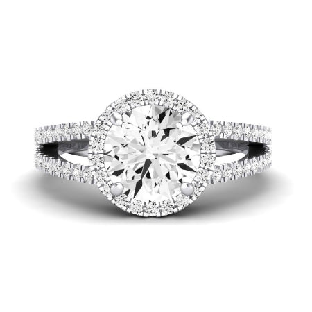 Freesia Diamond Matching Band Only (does Not Include Engagement Ring) For Ring With Round Center whitegold