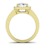 Freesia Diamond Matching Band Only (does Not Include Engagement Ring) For Ring With Round Center yellowgold