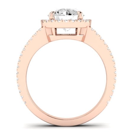 Freesia Diamond Matching Band Only (does Not Include Engagement Ring) For Ring With Round Center rosegold