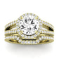 Freesia Diamond Matching Band Only (does Not Include Engagement Ring) For Ring With Round Center yellowgold