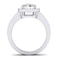 Freesia Diamond Matching Band Only (does Not Include Engagement Ring) For Ring With Round Center whitegold