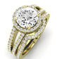 Freesia Diamond Matching Band Only (does Not Include Engagement Ring) For Ring With Round Center yellowgold