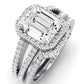 Freesia Emerald Diamond Bridal Set (Lab Grown Igi Cert) whitegold