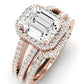 Freesia Emerald Diamond Bridal Set (Lab Grown Igi Cert) rosegold