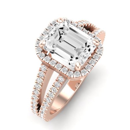 Freesia Emerald Diamond Bridal Set (Lab Grown Igi Cert) rosegold