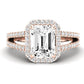 Freesia Emerald Diamond Engagement Ring (Lab Grown Igi Cert) rosegold