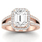 Freesia Emerald Diamond Engagement Ring (Lab Grown Igi Cert) rosegold