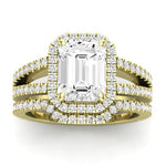 Freesia Emerald Diamond Bridal Set (Lab Grown Igi Cert) yellowgold