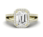 Freesia Emerald Diamond Engagement Ring (Lab Grown Igi Cert) yellowgold