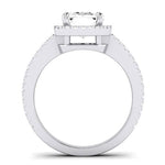 Freesia Emerald Moissanite Bridal Set whitegold