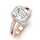 Freesia Emerald Moissanite Bridal Set rosegold