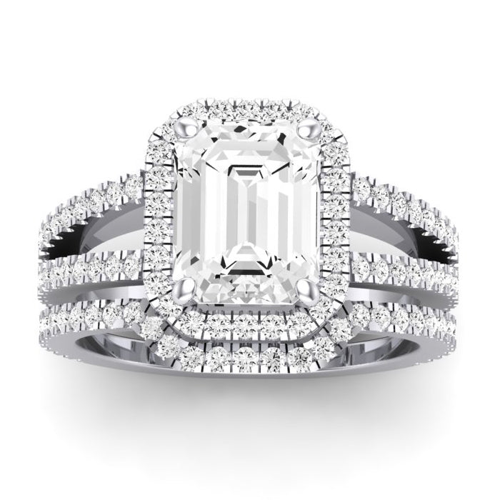 3.00 ct - Freesia - GIA Natural Emerald Diamond Bridal Set