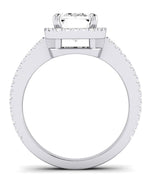 Freesia Emerald Diamond Engagement Ring (Lab Grown Igi Cert) whitegold