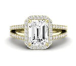 Freesia Emerald Diamond Engagement Ring (Lab Grown Igi Cert) yellowgold