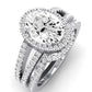 Freesia Oval Diamond Bridal Set (Lab Grown Igi Cert) whitegold