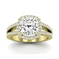 Freesia Diamond Matching Band Only (does Not Include Engagement Ring) For Ring With Cushion Center yellowgold