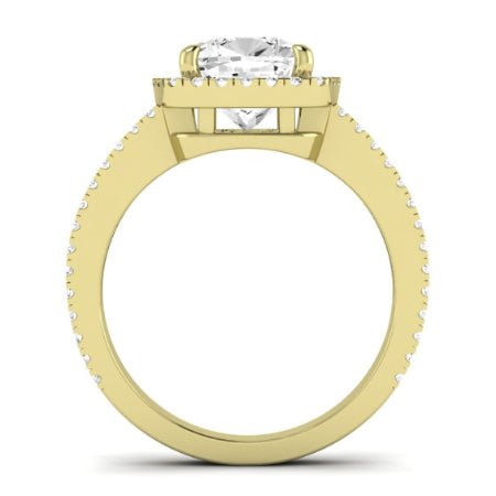 Freesia Diamond Matching Band Only (does Not Include Engagement Ring) For Ring With Cushion Center yellowgold