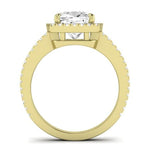 Freesia Diamond Matching Band Only (does Not Include Engagement Ring) For Ring With Cushion Center yellowgold