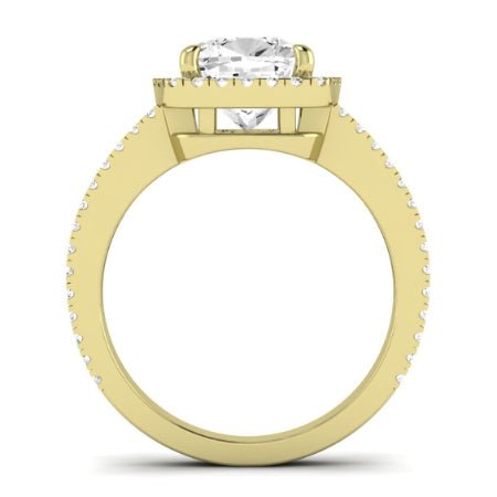 Freesia Diamond Matching Band Only (does Not Include Engagement Ring) For Ring With Cushion Center yellowgold
