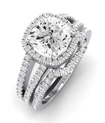 Freesia Diamond Matching Band Only (does Not Include Engagement Ring) For Ring With Cushion Center whitegold